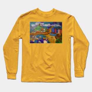 Atmospheric view of Tenby, Pembrokeshire Long Sleeve T-Shirt